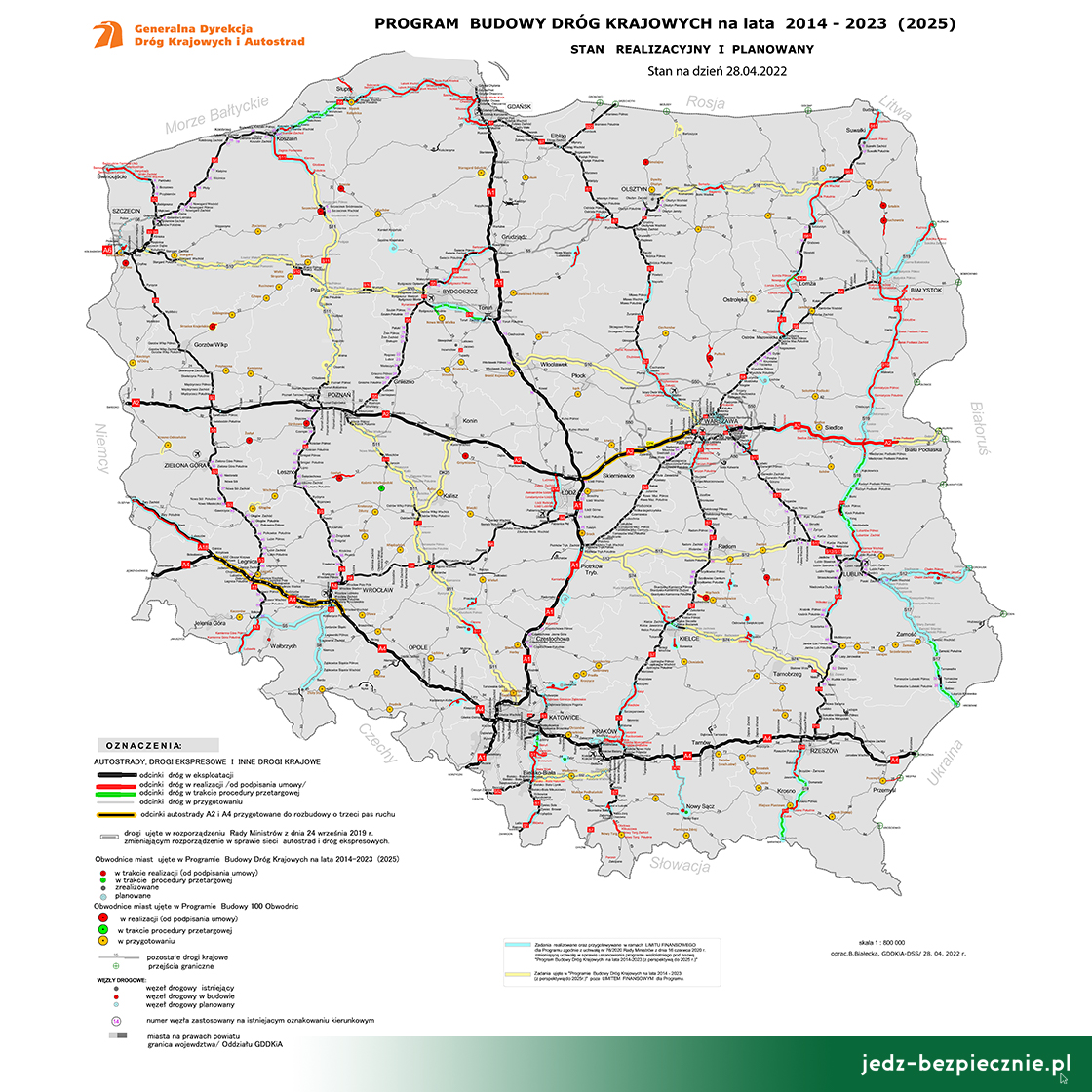 Polskie drogi - Autostrady w Polsce - mapa planowanych inwestycji